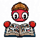Pet with an open storybook